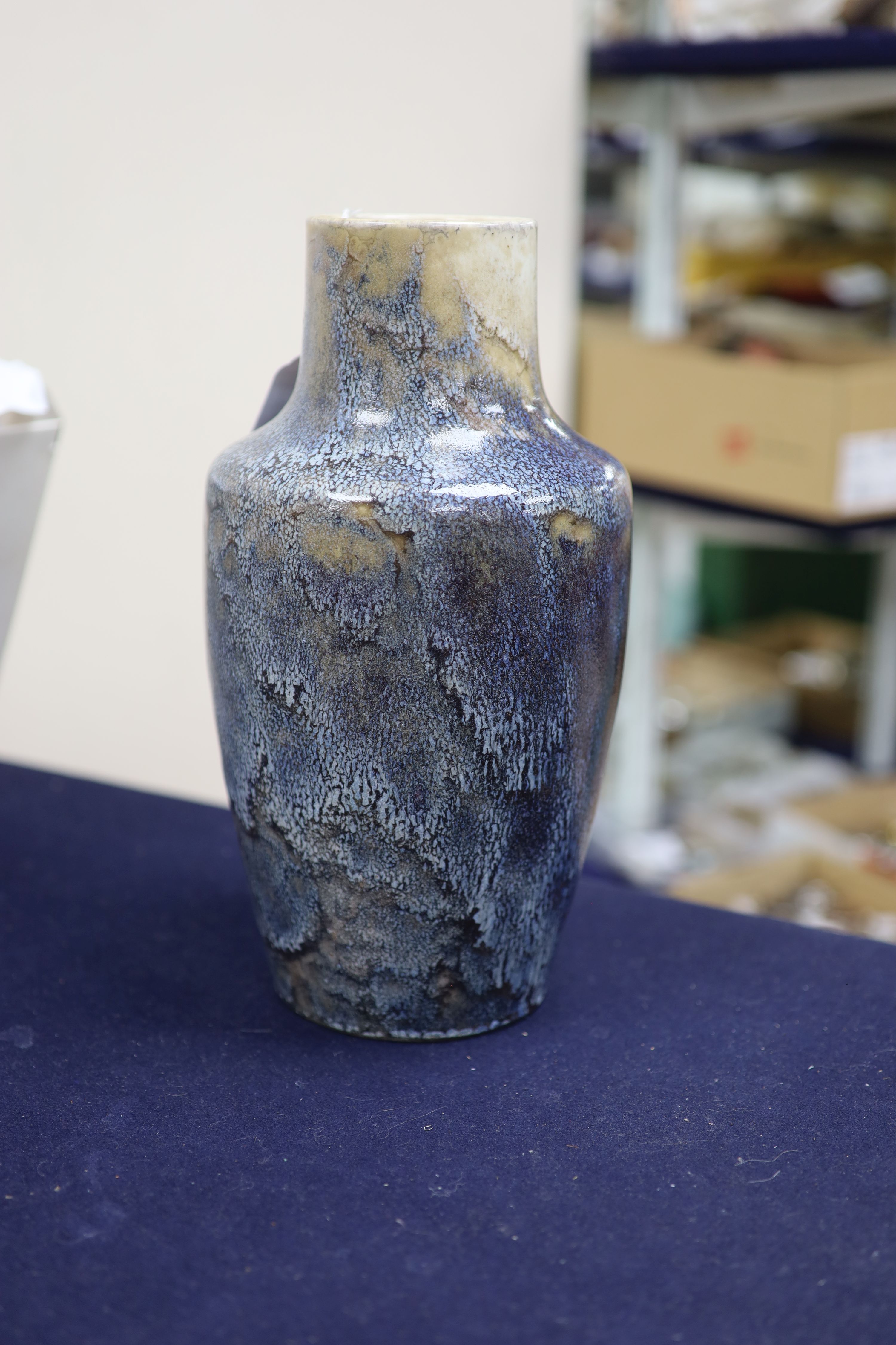 A large Ruskin vase, dated 1922, height 30cm